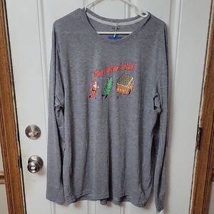 Brooks Gray Long Sleeve Men's Christmas Shirt